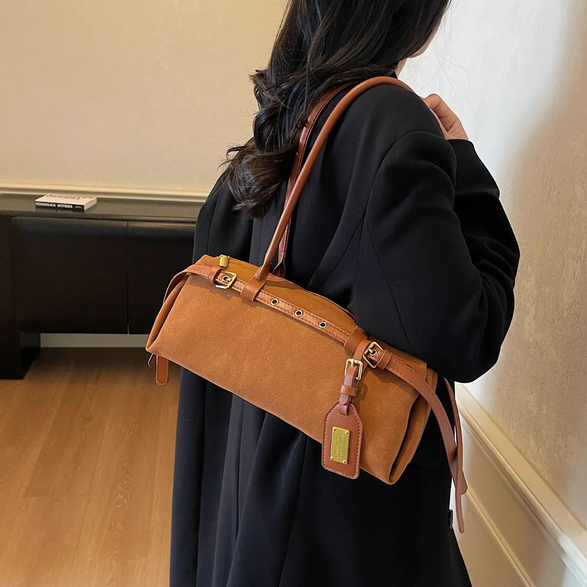 

Сумка подмышки, большая вместительная женская сумка для боулинга, модная универсальная пригородная сумка на плечо, матовая сумка