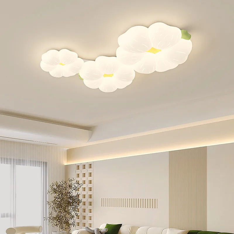 Modern LED Living Room Ceiling Lights Flower Light Romantic Warm Nursery Children\'s Room Boy Girl Bedroom Hall Ceiling Lamps
