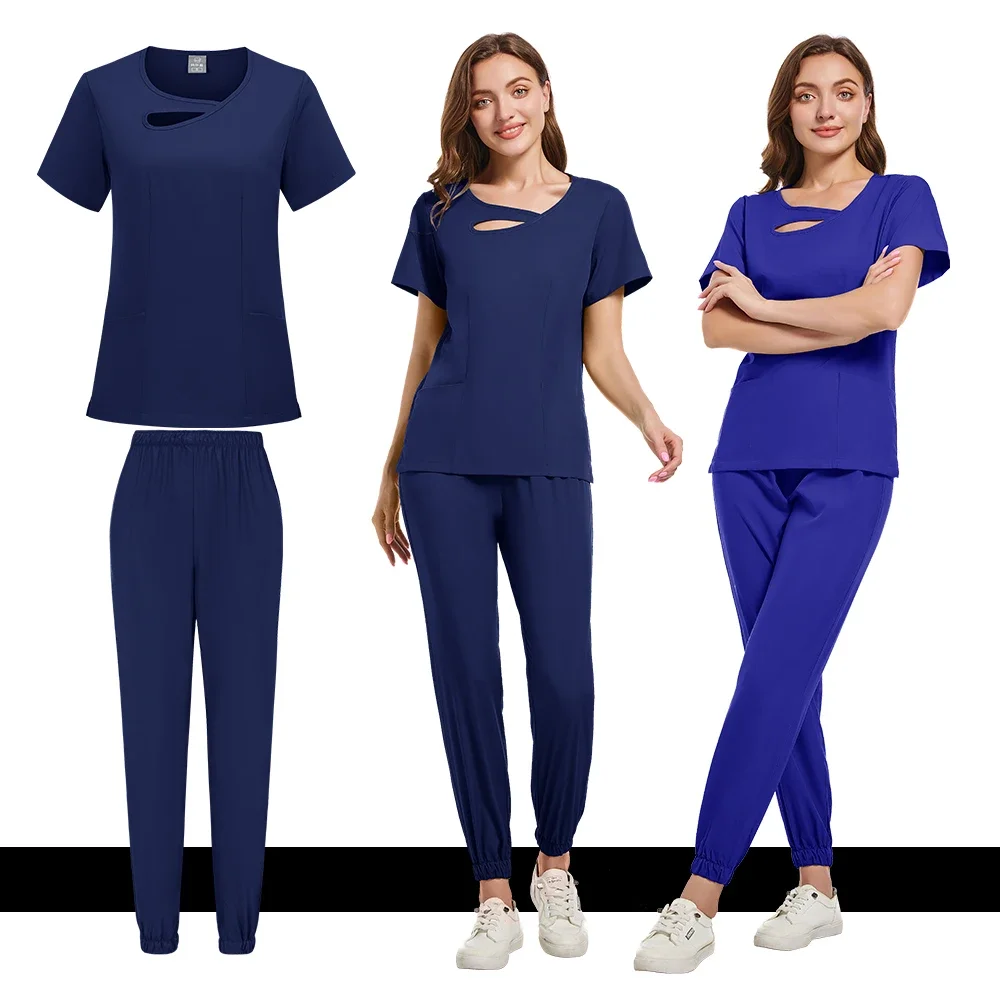 SPA Beauty Working Clothes Medical Uniforms Woman Multicolour Scrubs Nurse Uniforms Dentist Veterinary Pharmacy Clinic Scrub Set