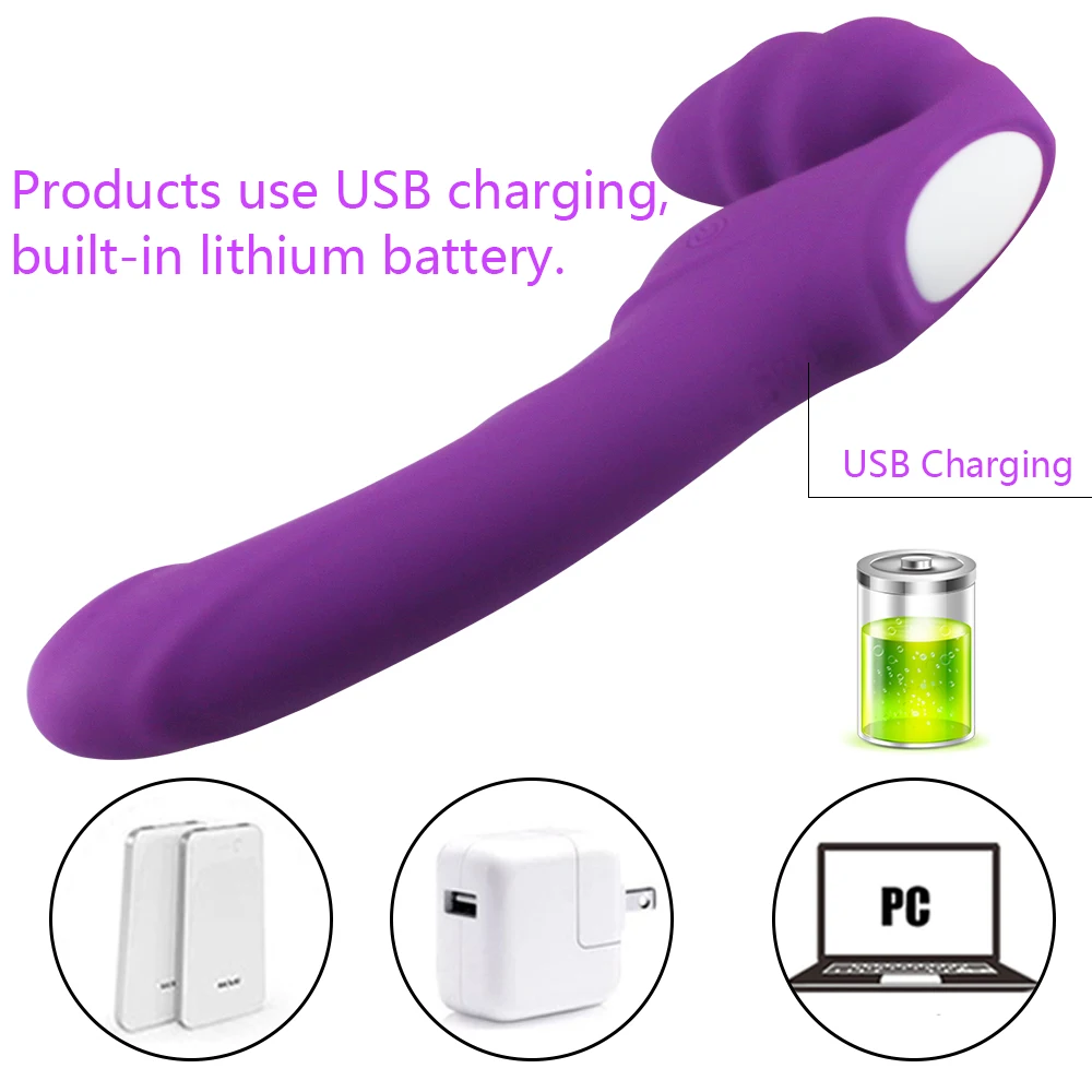 Realistic Dildo Vibrator Massager Strapless Strap on Lesbian Double Head G-Spot Stimulate Clitoris Sex Toy for Couple Dual Motor