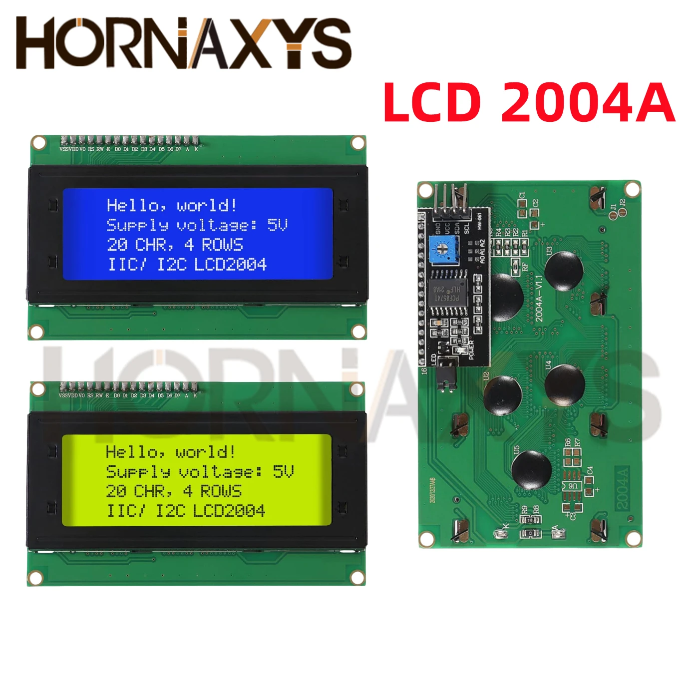 LCD2004+I2C LCD2004 20x4 2004A Niebiesko-zielony ekran LCD z modułem adaptera interfejsu szeregowego IIC LCD2004