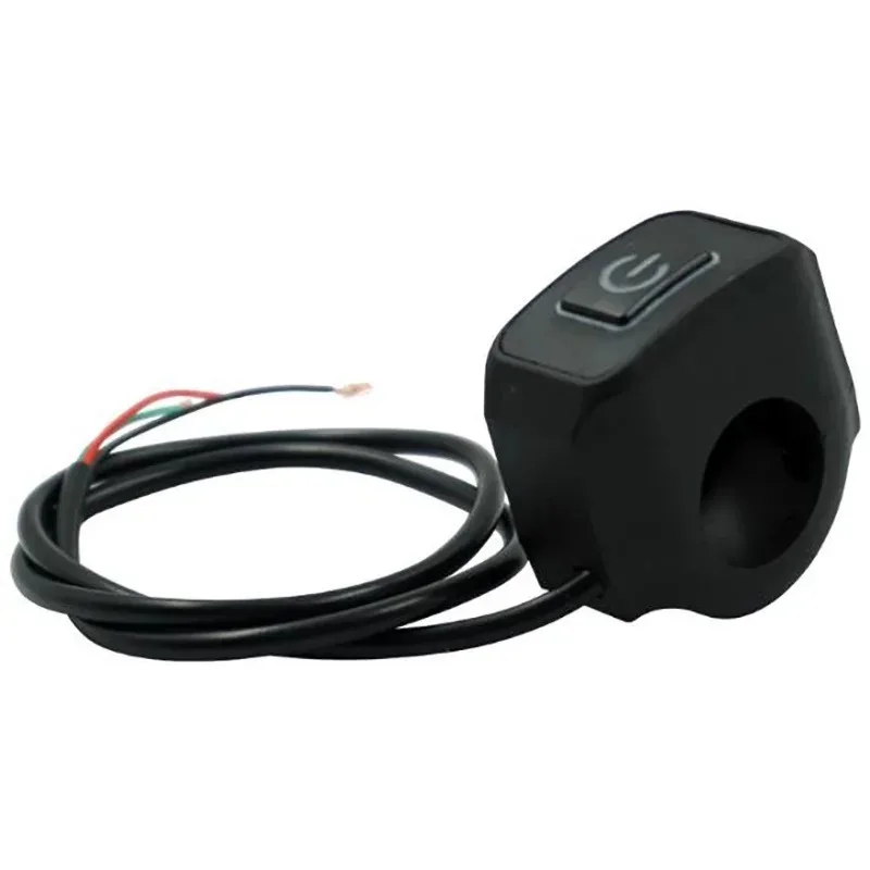 Impermeável motocicleta interruptor botão, guiador montagem, interruptor modificado, farol chifre controle, ON, OFF com LED Display lâmpada, 22mm