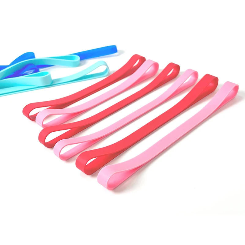 

200PCS 180*5MM Thick Silicone Rubber Bands Narrow-band Heavy Duty Office Supplies Promotional Silicone Book Binding Strap
