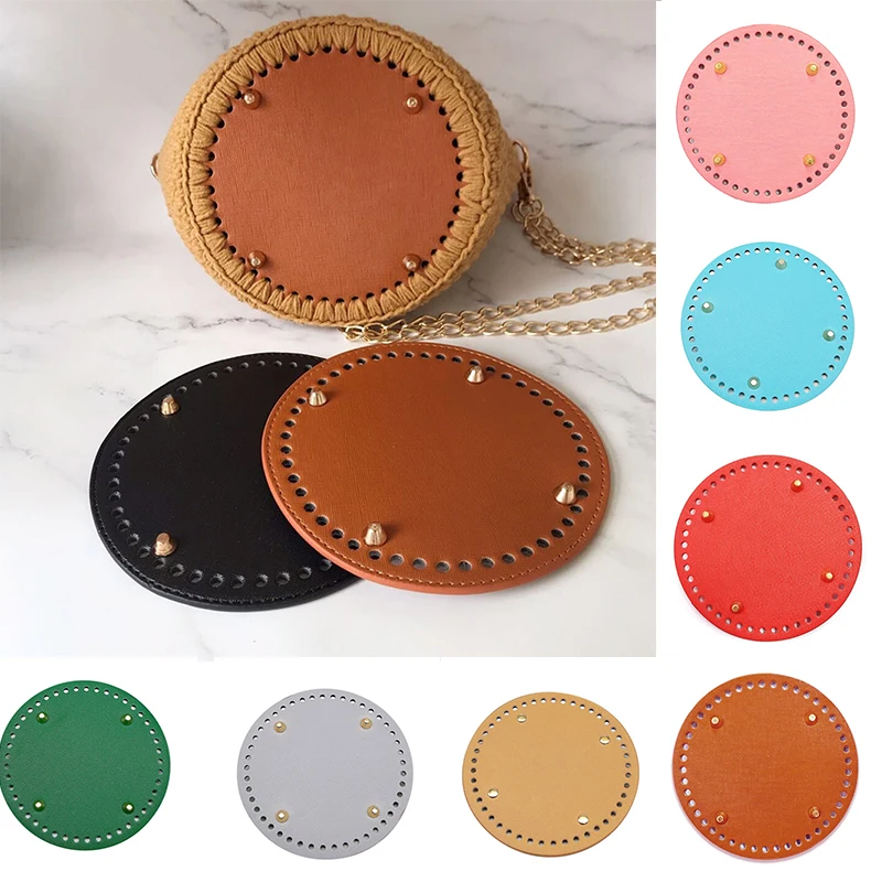 15cm Round Bag Bottom PU Leather Shoulder Bags Bottom Bag Accessories For Knitting Bags DIY Hand-made Crossbody Bags Base Hot