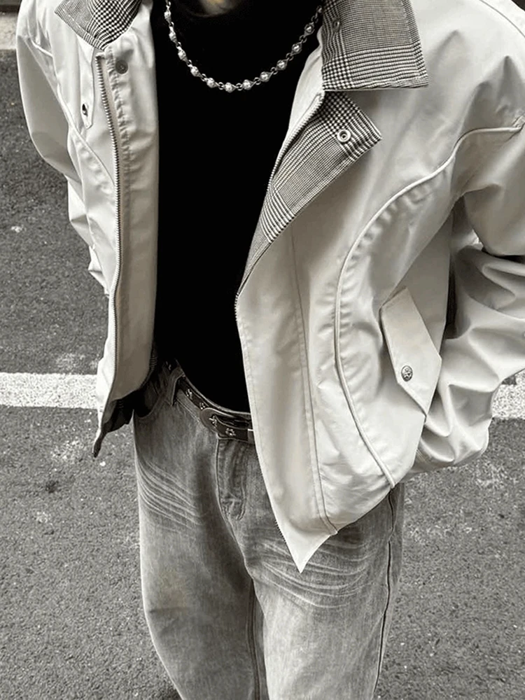 

Осенняя клетчатая куртка Harrington Jaet ex, повседневная цветная блузка с воротником-стойкой, искусственная двухсекционная верхняя одежда из полиэфирного волокна