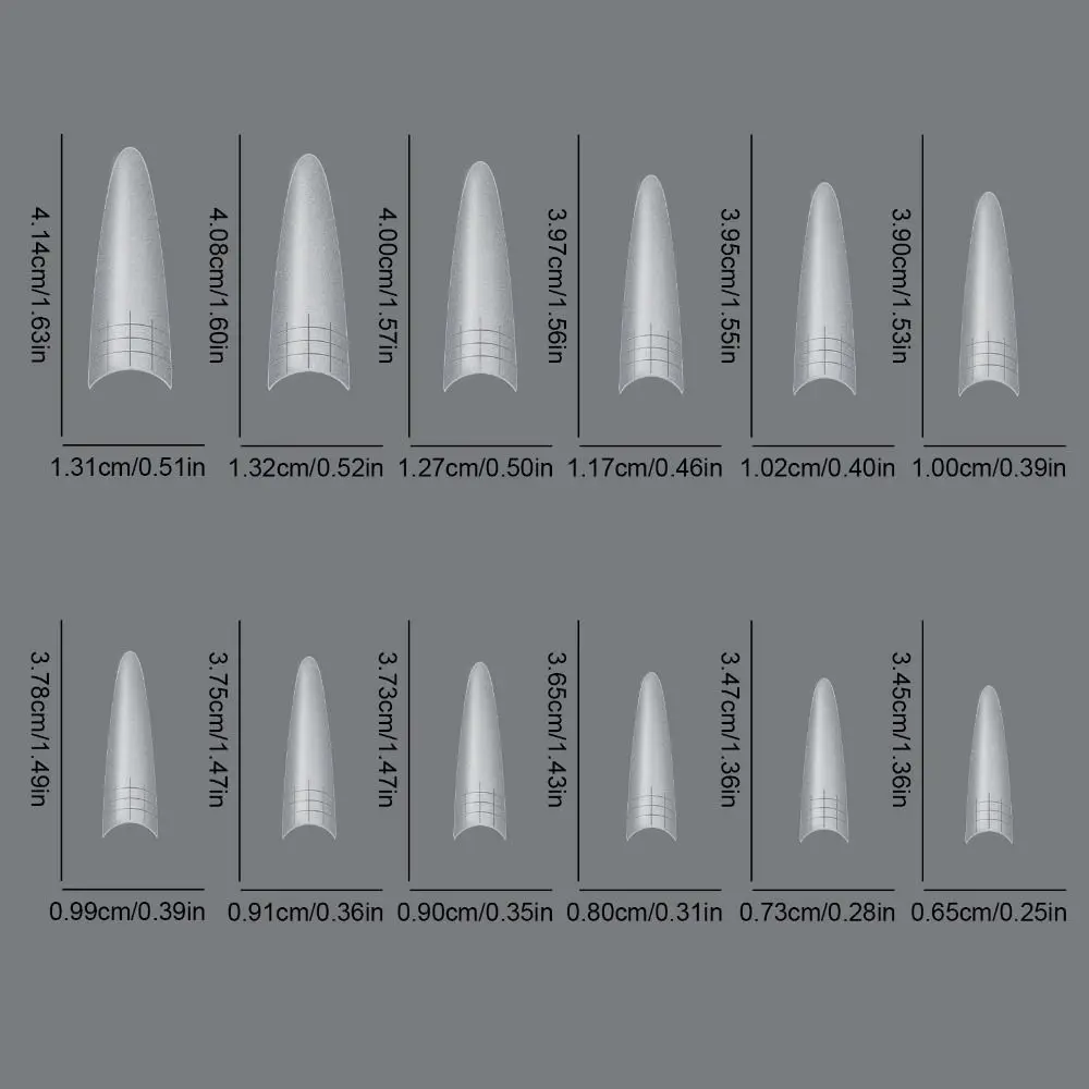 

New Ultra-Thin Double-Sided Fake Nails with Auxiliary Line No-Trace Nail Tips Clear Extension False Nails DIY