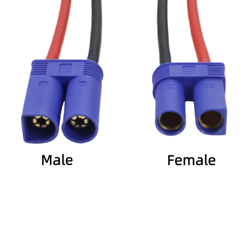 EC5 수컷 암컷 불릿 커넥터 플러그 피그테일 케이블 10cm 14AWG 실리콘 와이어 RC 리포 배터리 FPV 자동차 보트용