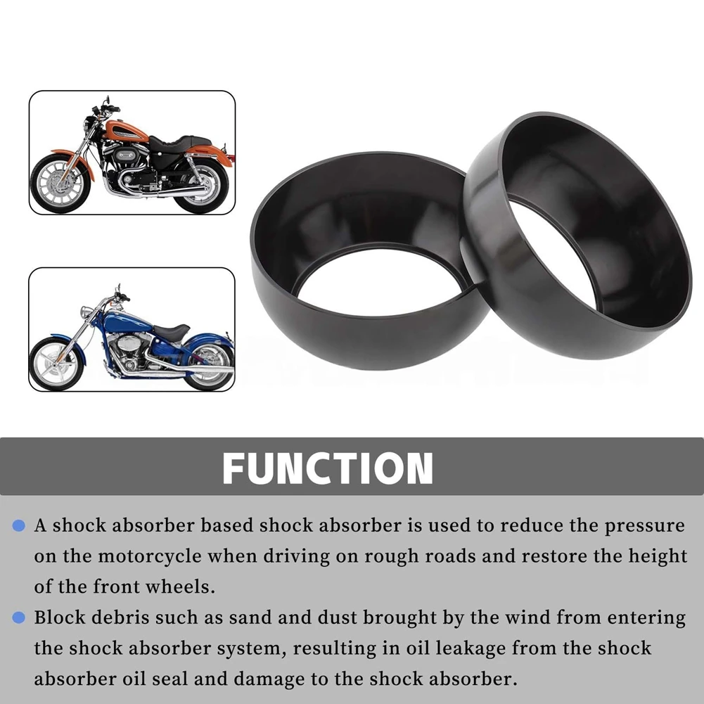 Simple Front Fork Boot Cap Covers 41Mm For Dyna Wide Glide FXDWG Softail Night Train FXSTB Custom FXSTC Motorcycle