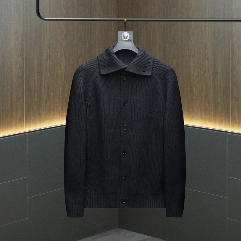 

2025 New Men's Knitted Open Cardigan Casual Versatile High Quali Design Sensation Faionable Haome Trendy Long Sve r...