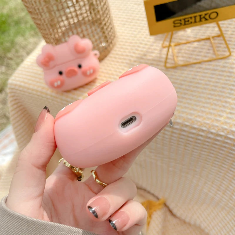 Custodia Little Pig per Beats Studio Buds + Buds + Plus Cover Custodia protettiva per auricolari Protezione per Beats Solo Buds Cute Lovely