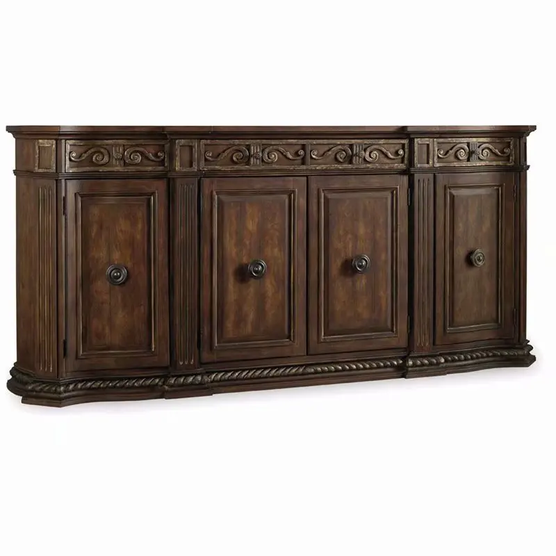 

Solid wood porch cabinet American retro old four-door dining side cabinet locker antique carved foyer cabinet