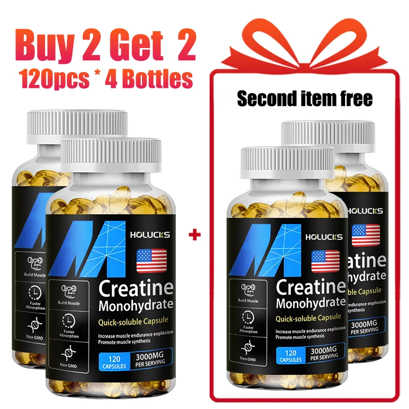 HOLUCKS High Potency Creatine Complex Supplement, Support Muscle Strength, Endurance & Post-Workout Recovery for Men & Women