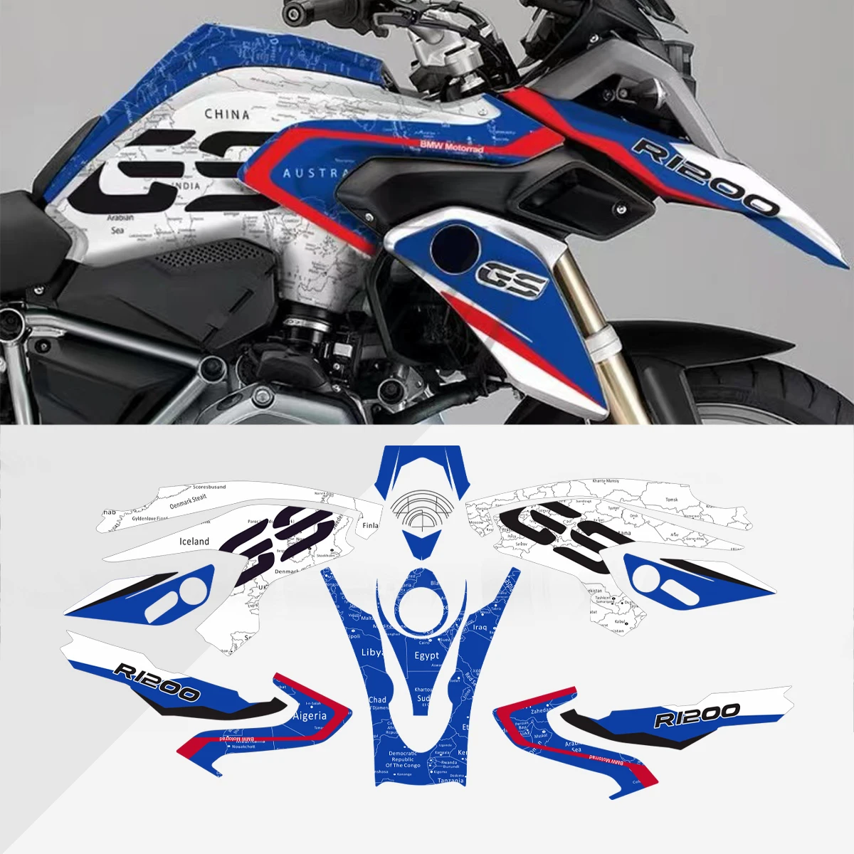 Custodia per Kit decalcomanie grafiche moto per BMW R1200GS R1200 GS LC 2014-2018 2015 2016 2017