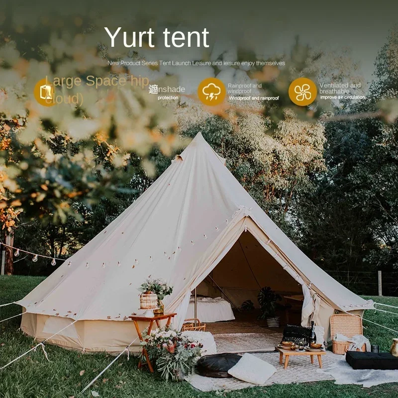 

YOUSKY Yurt Tent Camp Luxury Tent Hotel Manor Catering Tent Multi-person Family Party Camping Equipment Thickened Material