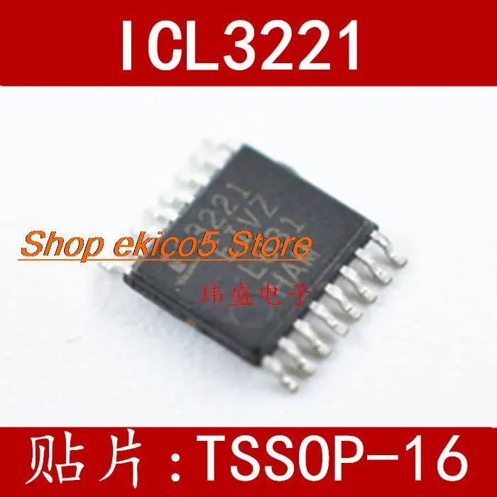 10pieces Original stock  ICL3221CVZ ICL3221EIAZ  ICL3221 ICL3221EIVZ TSSOP-16 