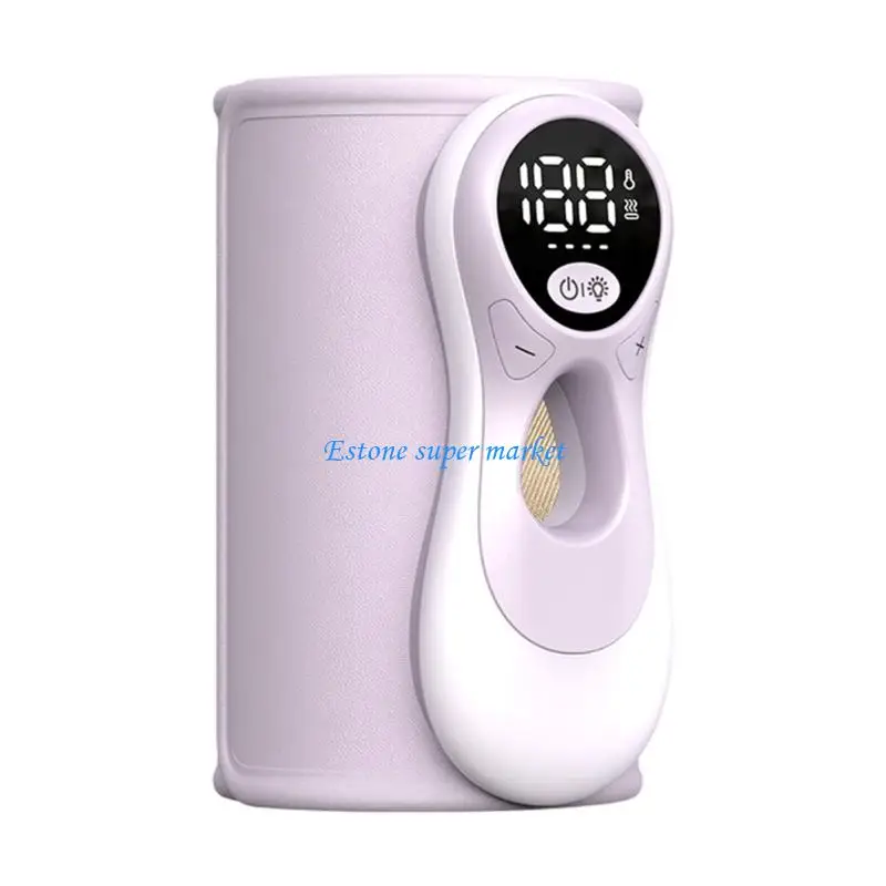 090B Universal Baby Bottle Temperature Keeper Design PU Construction Feeding Bottle Sleeve Case with Cable