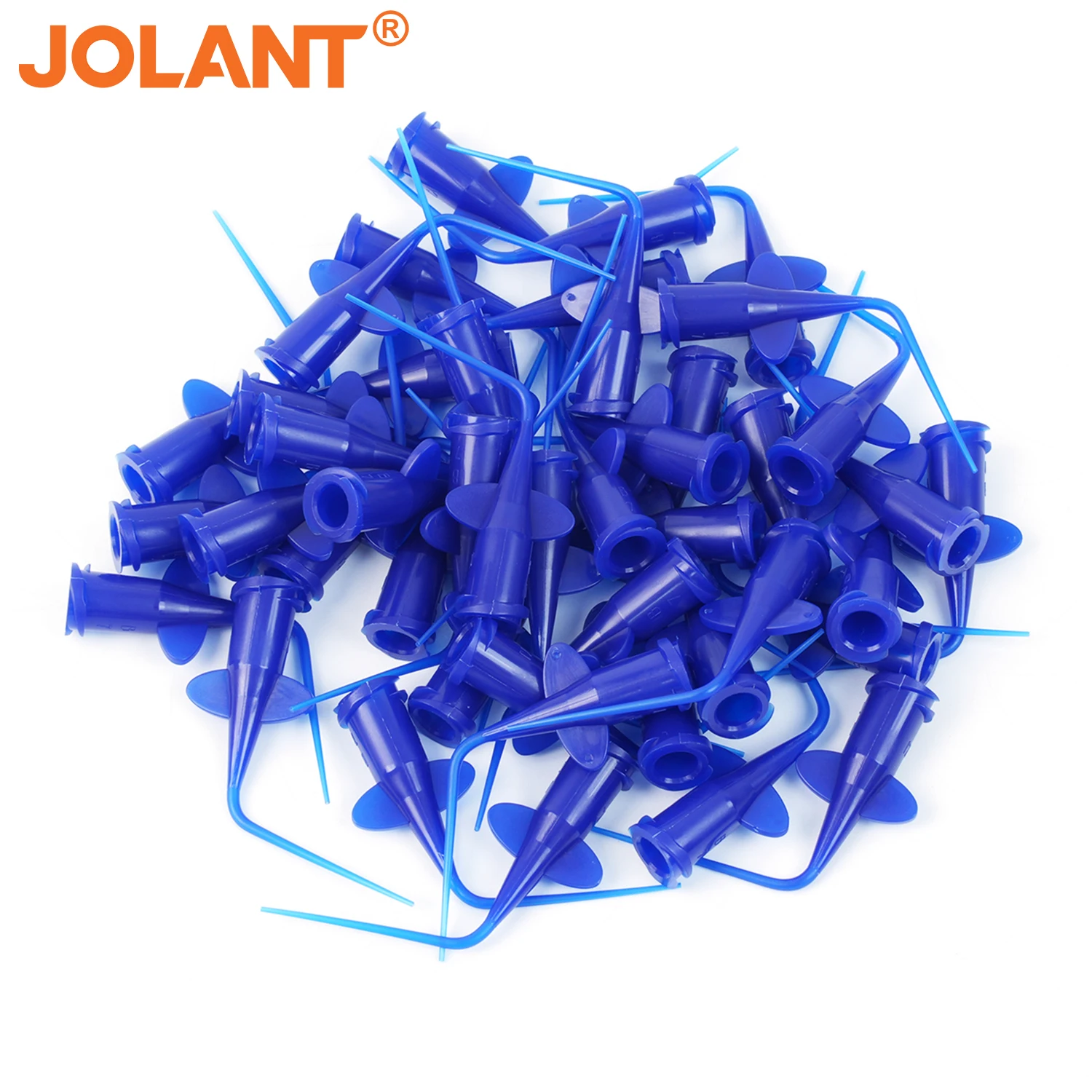 50pcs/Pack JOLANT Dental Disposable Plastic Syringe Tip Endo Irrigation Root Canal Lateral Irrigation Needle Dia 0.25mm