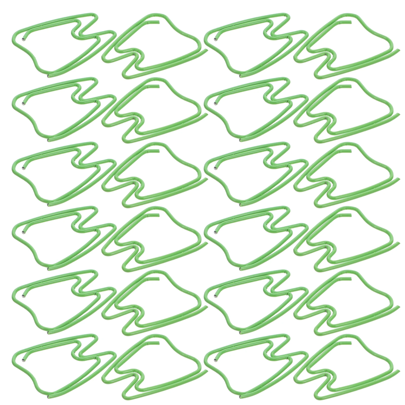 

100 Pcs Teeth Paper Clip Creative Clips Pocket Hollow Paperclips Green Cute Decorative Album Memo Document Office