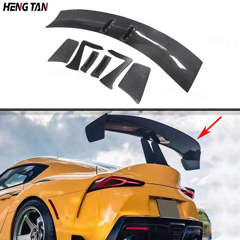 

Carbon Fiber Car Rear Trunk Spoiler Rear Wing Tail Wing Parts For Toyota Supra GR A90 A91 2019+ vol Style Upgrade Body kit