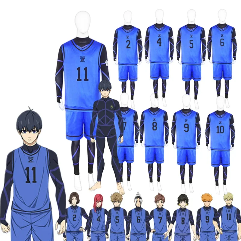 Anime Blue Lock Cosplay Costume Isagi Yoichi Chigiri Bachira Rensuke Kunigami Football maillot foot uniform Clothes Jerseys PA99