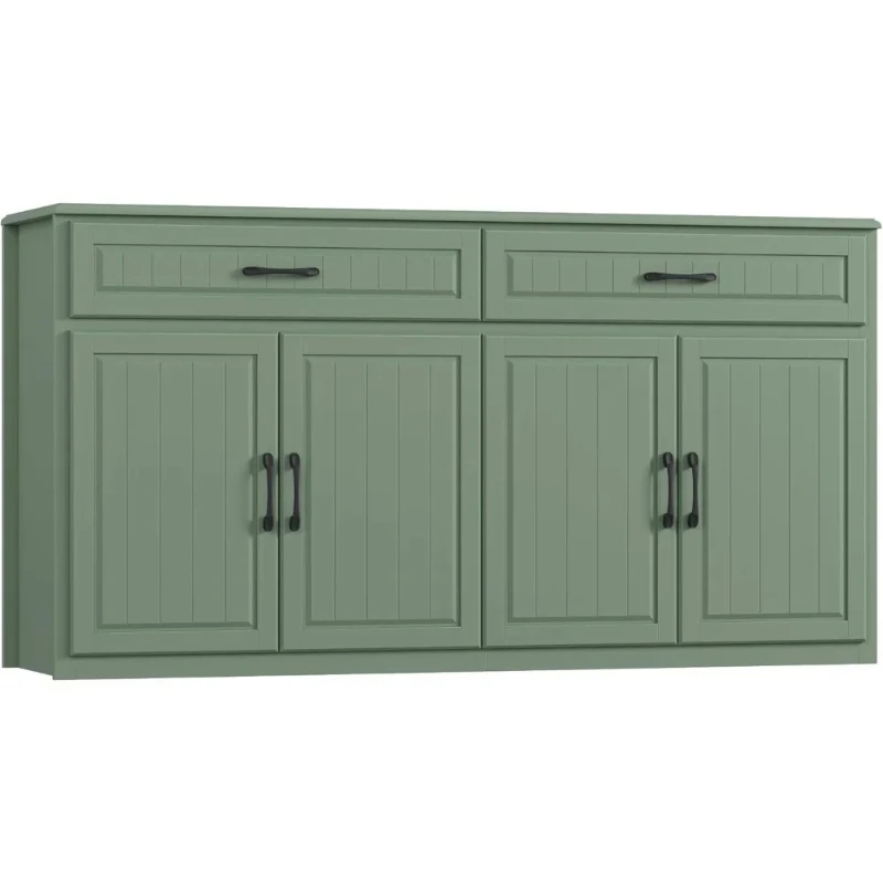 

Large Sideboard Buffet Cabinet with Storage, Modern Coffee Bar Cabinet with Drawers, Long Kitchen Sideboard Buffet Table.