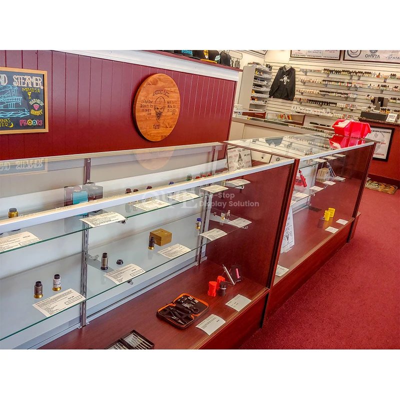 Custom Full View Glass Display Cabinet para Smoke Shops