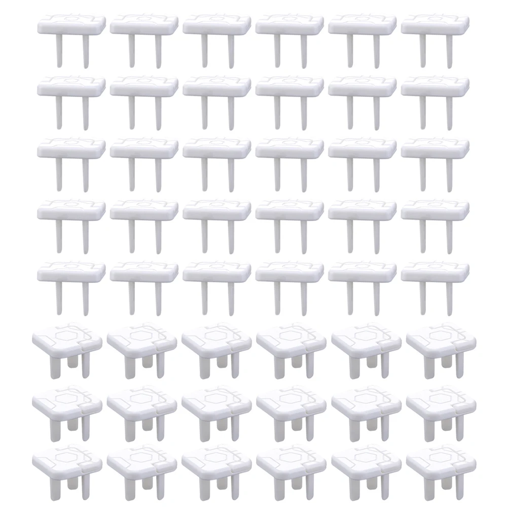 

50 Pcs Power Outlet Cover US Socket Baby Proof Home Safety Plug Protector Anti Shock Plastic Durability Easy Use