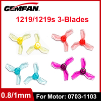 GEMFAN (16CW+16CCW) 1219S 31mm 3-Blades Ultra-lightweight Propeller for FPV Tinywhoop Micro Drone 0703 0702 29000KV DIY Parts
