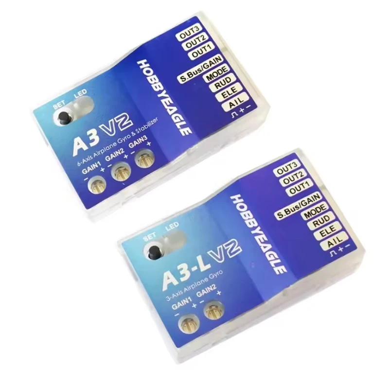 Hobby Eagle A3 V2/A3-L V2 controlador de vuelo de avión estabilizador giroscopio de 3 ejes para avión helicóptero de ala fija