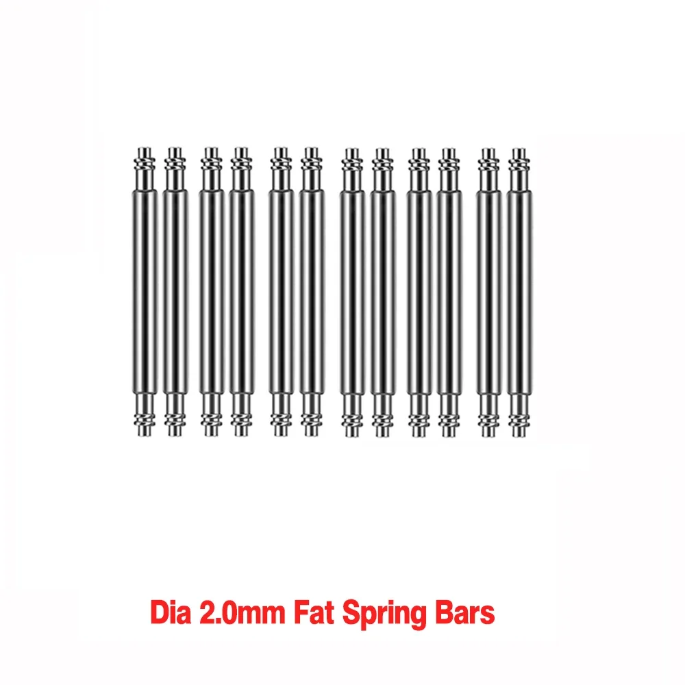 Dia 2.0mm 2.5mm Heavy Spring Bars Strap Link Bars Fits 16mm 18mm 20mm 22mm 24mm 26mm Band SKX007 SKX009 Watch Case Bracelet Link