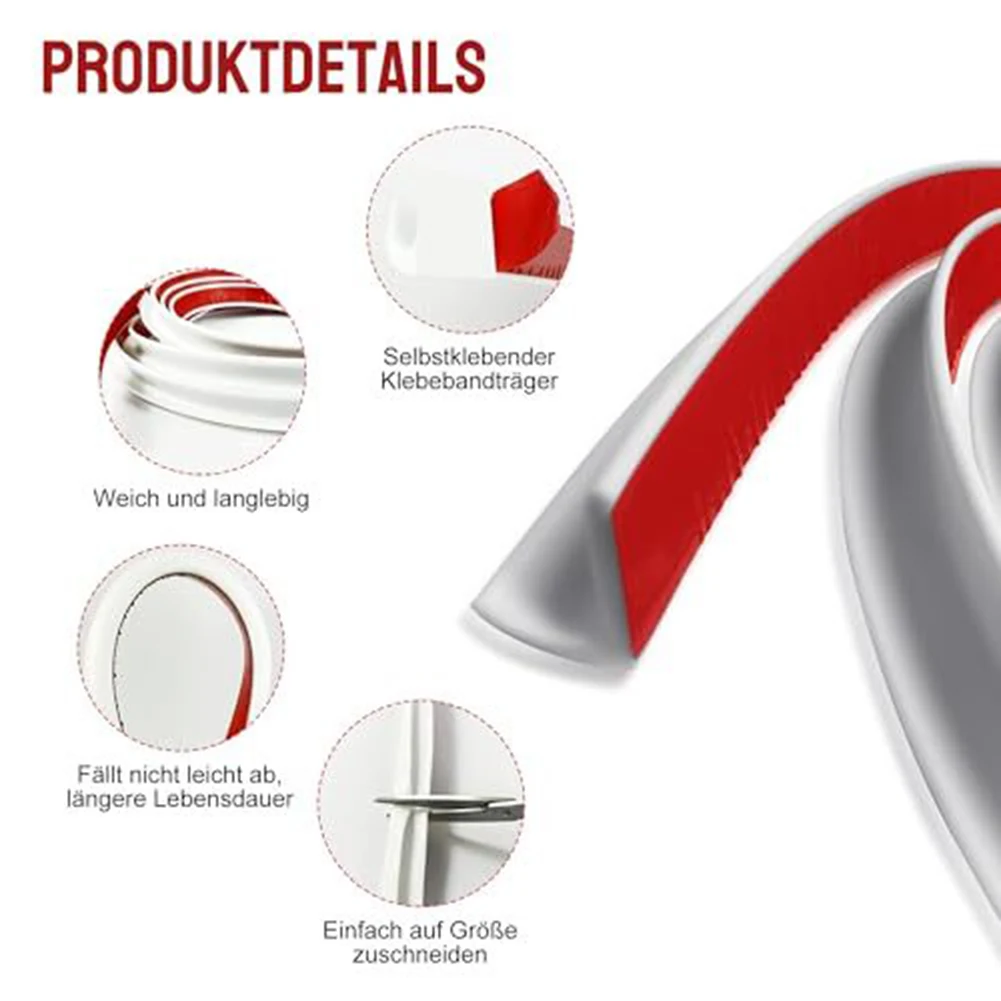 Camper Van Gutter Rain Guard Drip Stop 5M PVC Rain Strip Roof J Shape Rain Gutter For Motorhome Parts Rv Camper Accessories