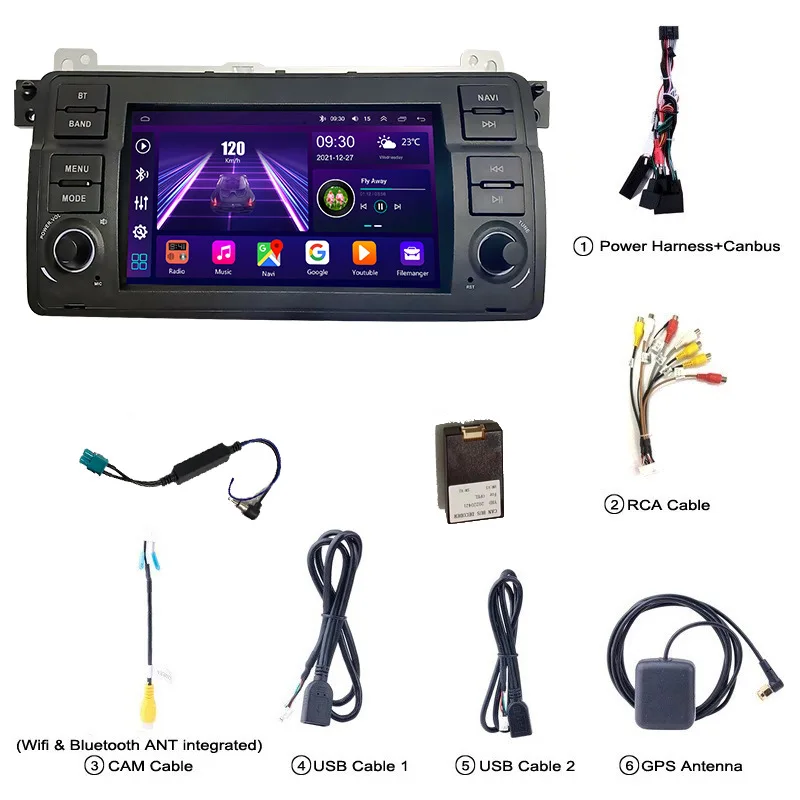 

Applicable to 7-Inch Original Car Style BWM E53 E39 E46 Android GPS Vehicle-Mounted Navigator