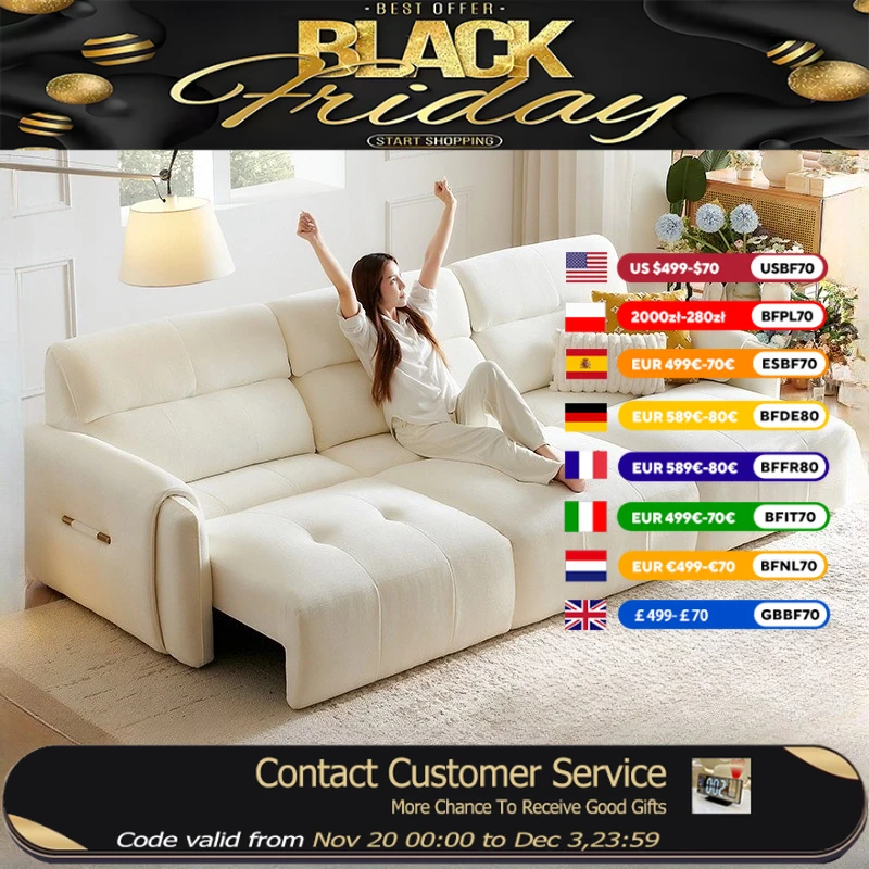 

Full Size Armrest Electric Sofa Beige Luxury Sleeper Lounges Recliner Chair Oversized Modern Indoor Woonkamerbanken Furniture