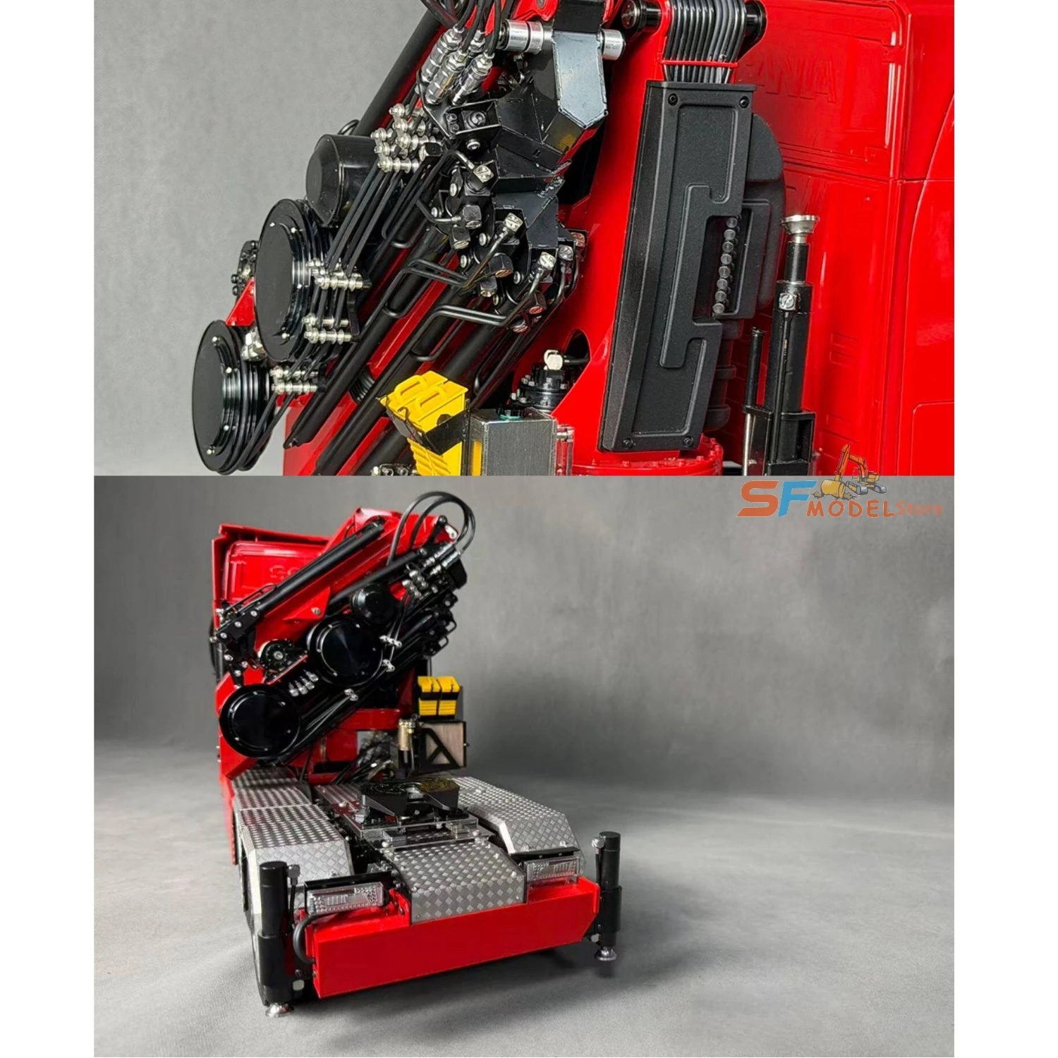 6x6 Hydraulic Crane Tractor Truck 1/14 770S RC Crane Truck RTR 3-Speed ​​Gear PL18EV Remote Control Heavy Truck Model Toy 2026
