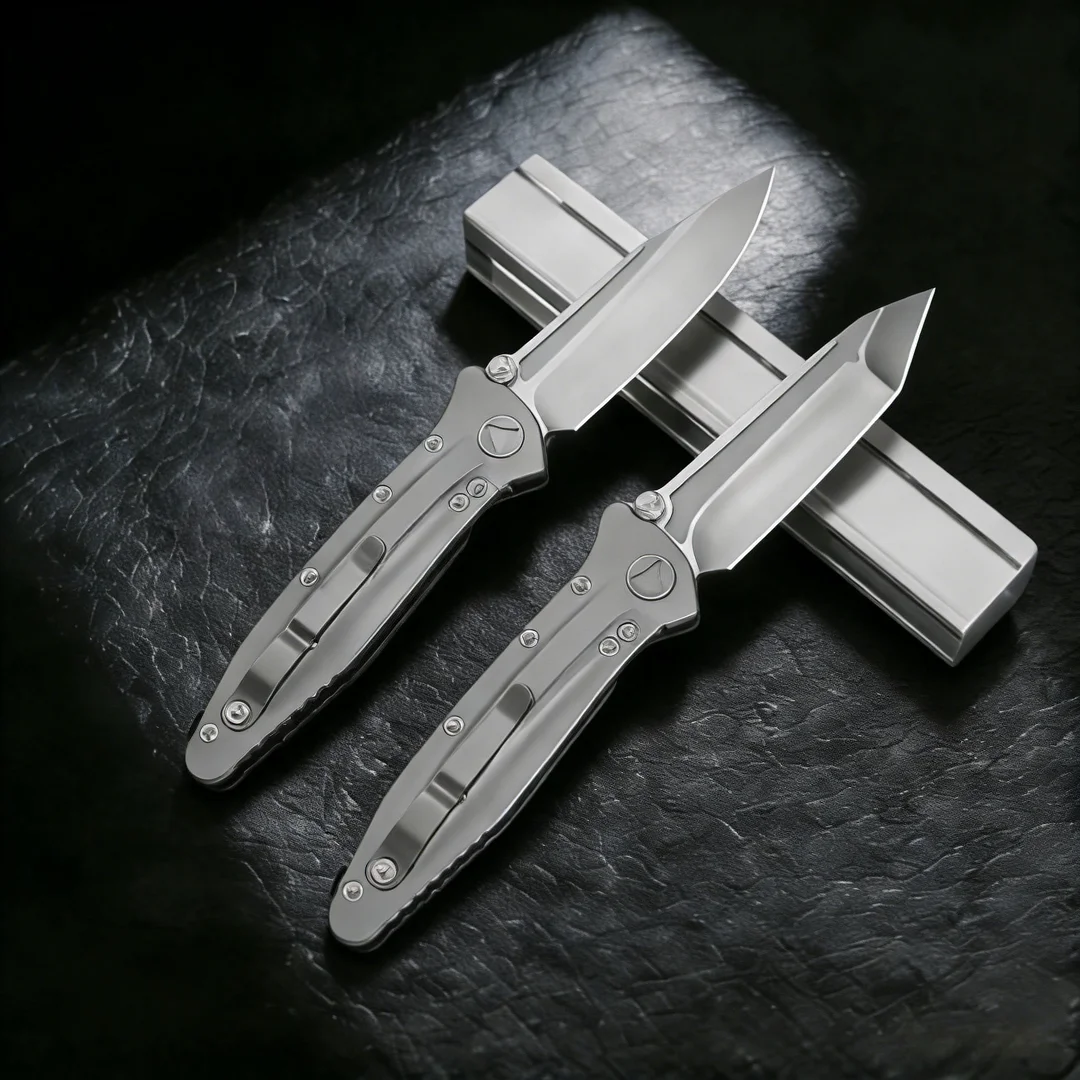 Delta - High-quality folding knife, made of M390 steel, with TCA titanium alloy handle, backpack-style camping knife - view 4