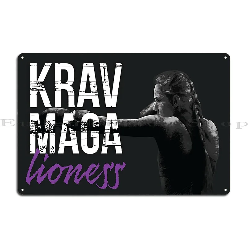 Krav Maga Lioness Metal Plaque Poster Customize Custom Home Wall Decor Cinema Tin Sign Poster