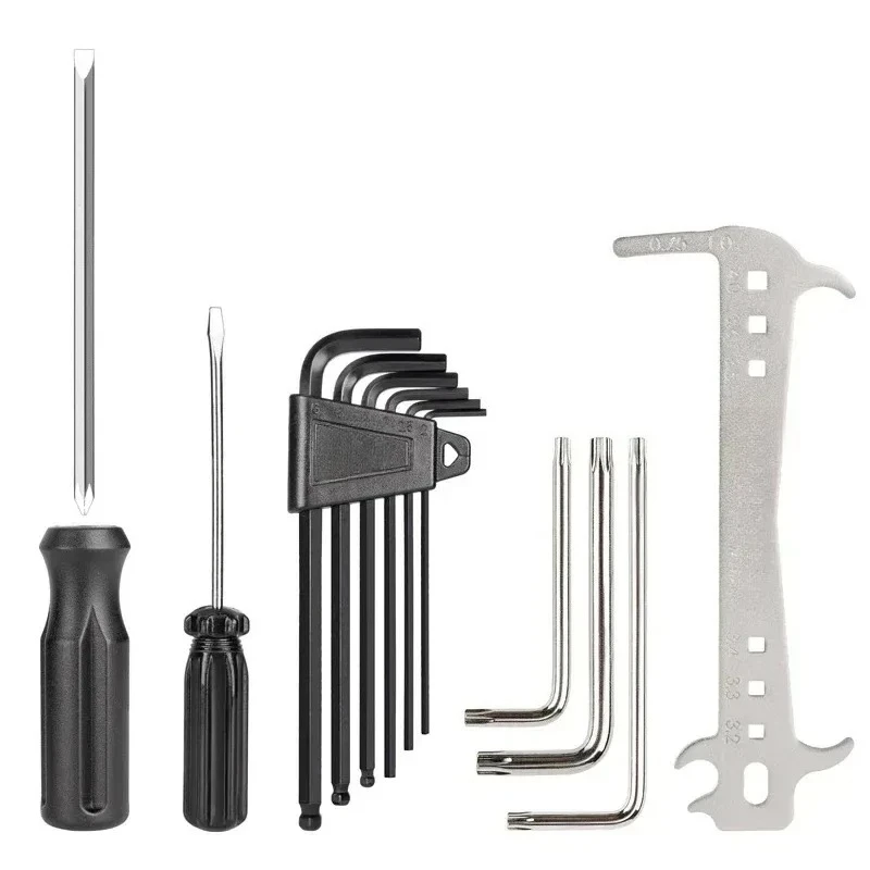 CYCLISTS Strumenti di riparazione biciclette 27 in 1 Ciclismo Multiutensile Pedale a catena Chiave BB Chiave esagonale Kit di riparazione bici CT-K02