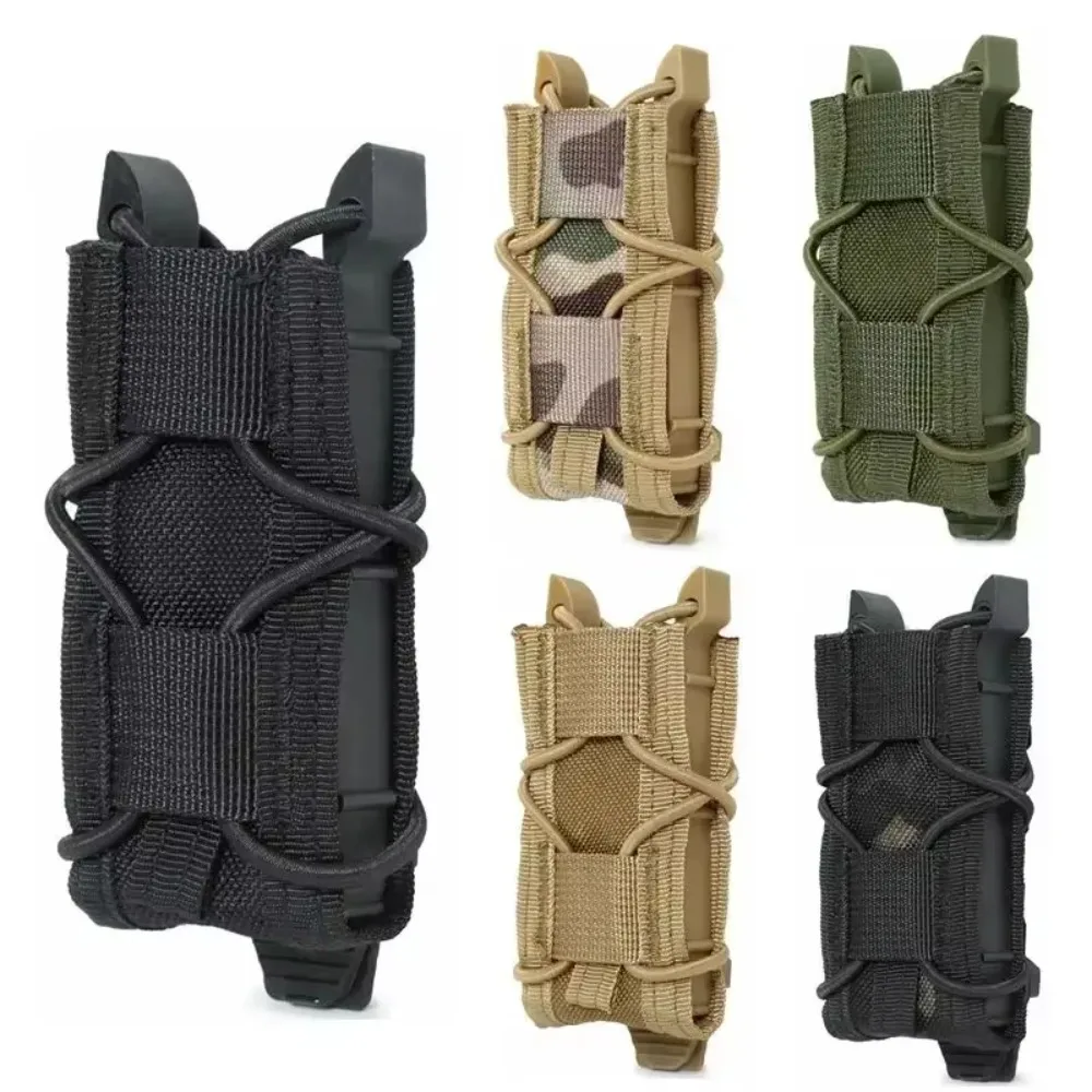 

Tactical Magazine Pouch 9MM Pistol Single Mag Bag Molle Flashlight Pouches Torch Holder Hunting Knife Holster Shooting Airsoft