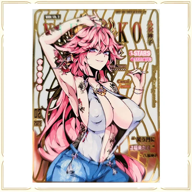 Anime Goddess Story DIY ACG Sexy Metal Card Albedo Yae Miko Himeko Beelzebul Collection Toys for boys Christmas birthday gift