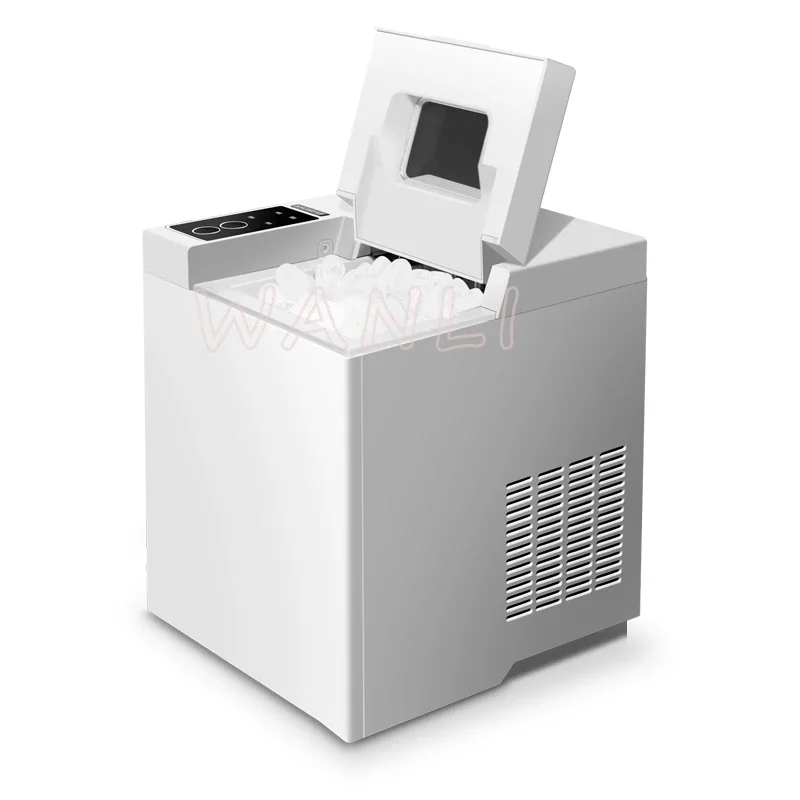 เครื่องทำน้ำแข็งไฟฟ้า15กก./เครื่องผลิตน้ำแข็งทรงกระสุนกลมแบบพกพาบาร์คาเฟ่เล็กๆ220V