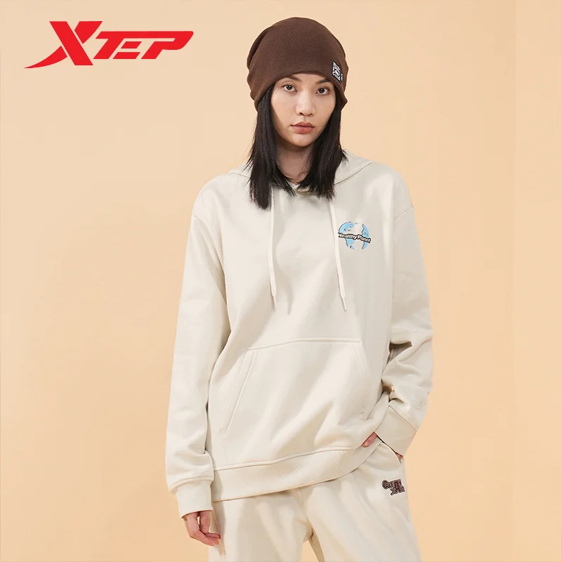 Xtep Pullover Hoodie For Men And Women 2023 Winter Street Unisex Sweatshirt Fashion Sporty Classics Couples Top 977427930783