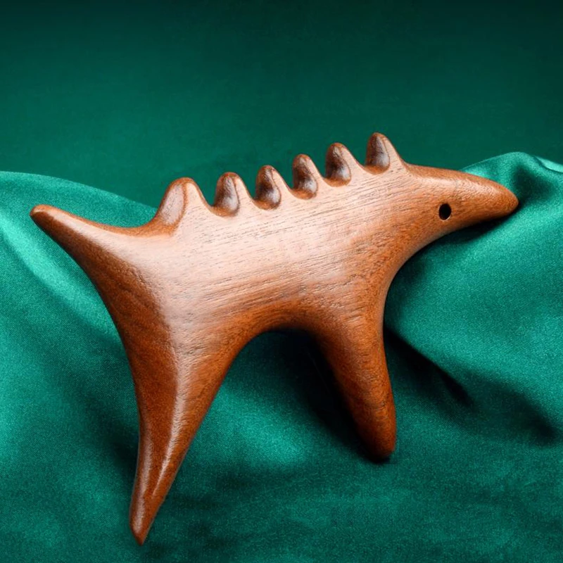 Golden Silk Sandalwood Trigger Point Massage Gua Sha Tools Professional Lymphatic Drainage Tools Therapy Massage Tools For Foot