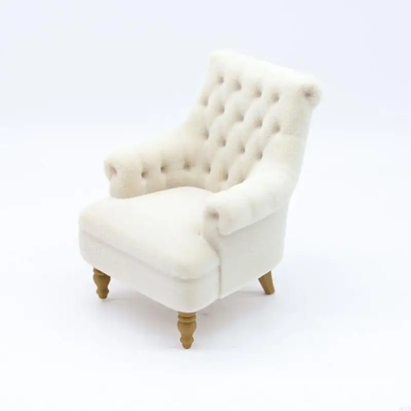 

Lovely Couch Sofa Soft Textile Mini Furniture Set 1/12 Scale Realistic Dollhouses Accessories Simple Couch