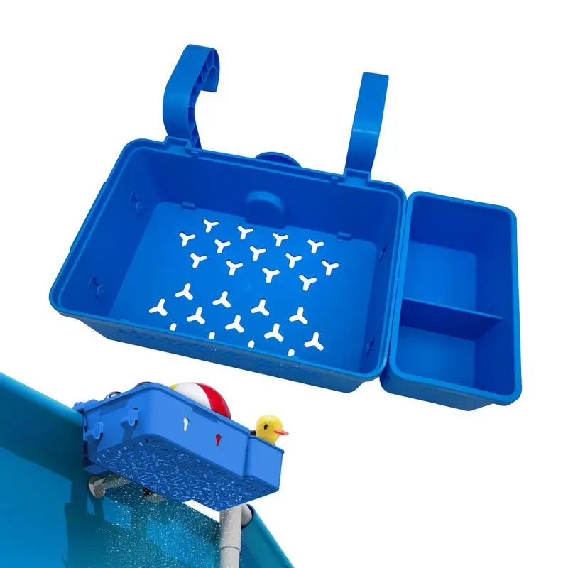 Pool Storage Basket Swimming Pool Hang Toy Basket Swimming Pool Above Pool Storage Basket Portable Poolside Storage Fits Most