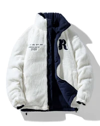 Men Jackets and Coat for Winter Fleece-Lined Thick Warm Corduroy Solid Color Reversible Both Side Can Wear Stylish Outwear
