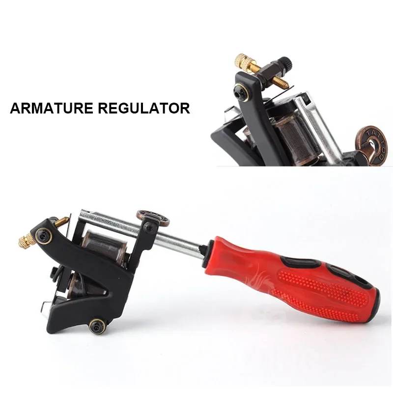 1PC Tattoo Machine Armature Regulator Non-slip Handle Tattoo Accessories Stainless Steel Coil Tattoo Machine Gun Adjustment Tool