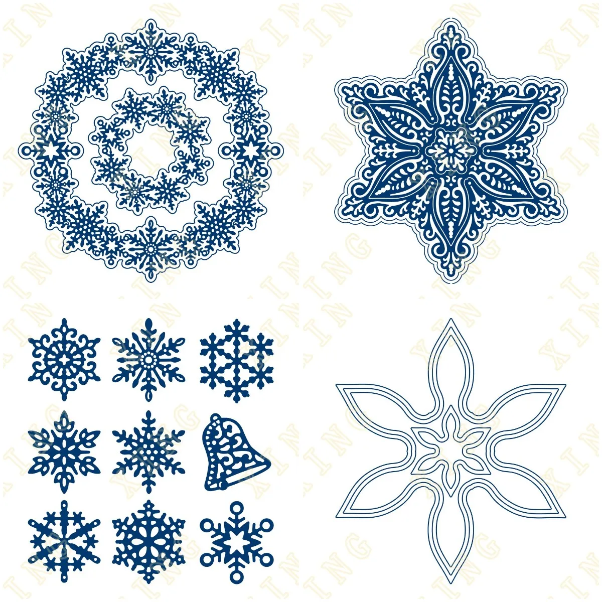 

Metal Cutting Dies Craft Embossing Make Paper Greeting Card Making Template DIY Handmade New Arrival Frozen Kisses Snowflake