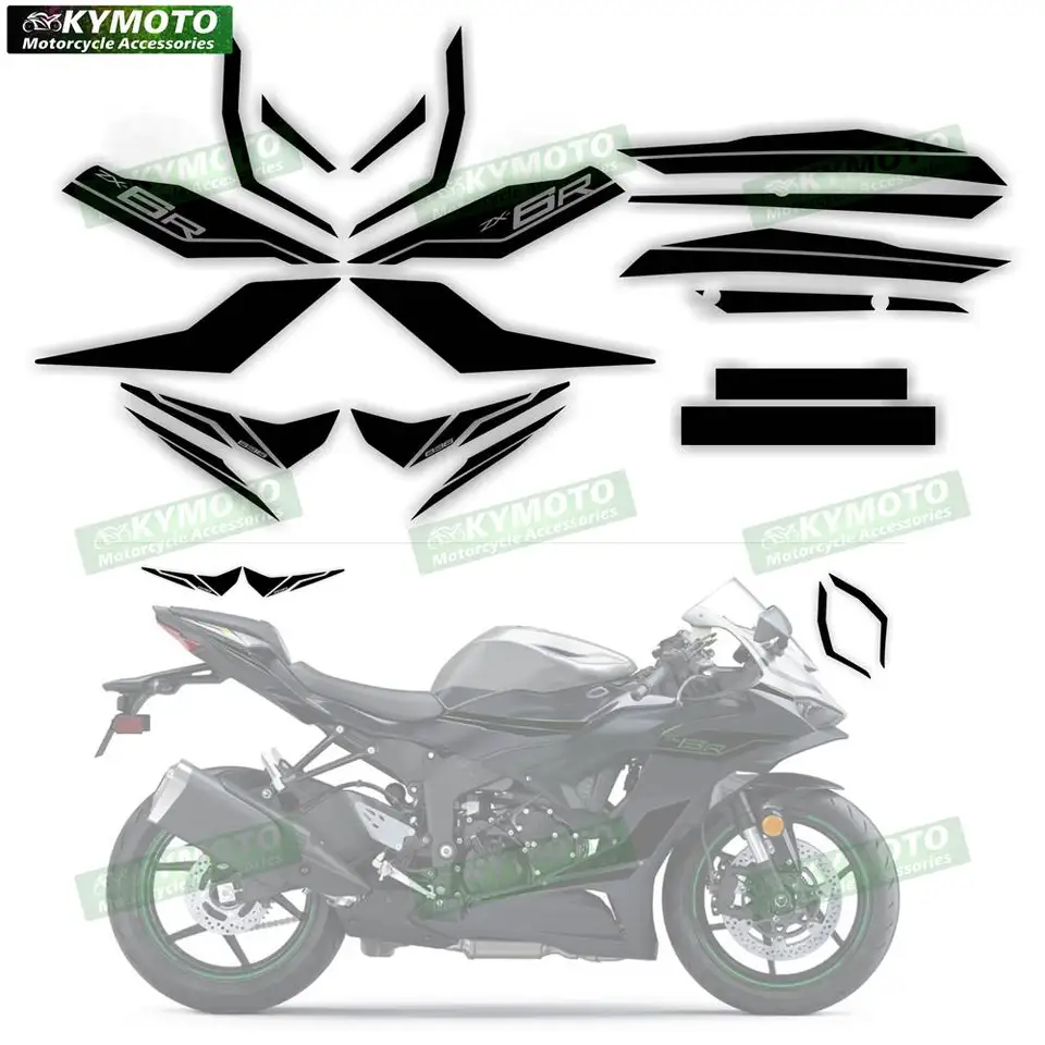 6周年記念ノベルティ♡ホワイト Kawasaki ZX-6R Ninja signal light reflective white logo decals
