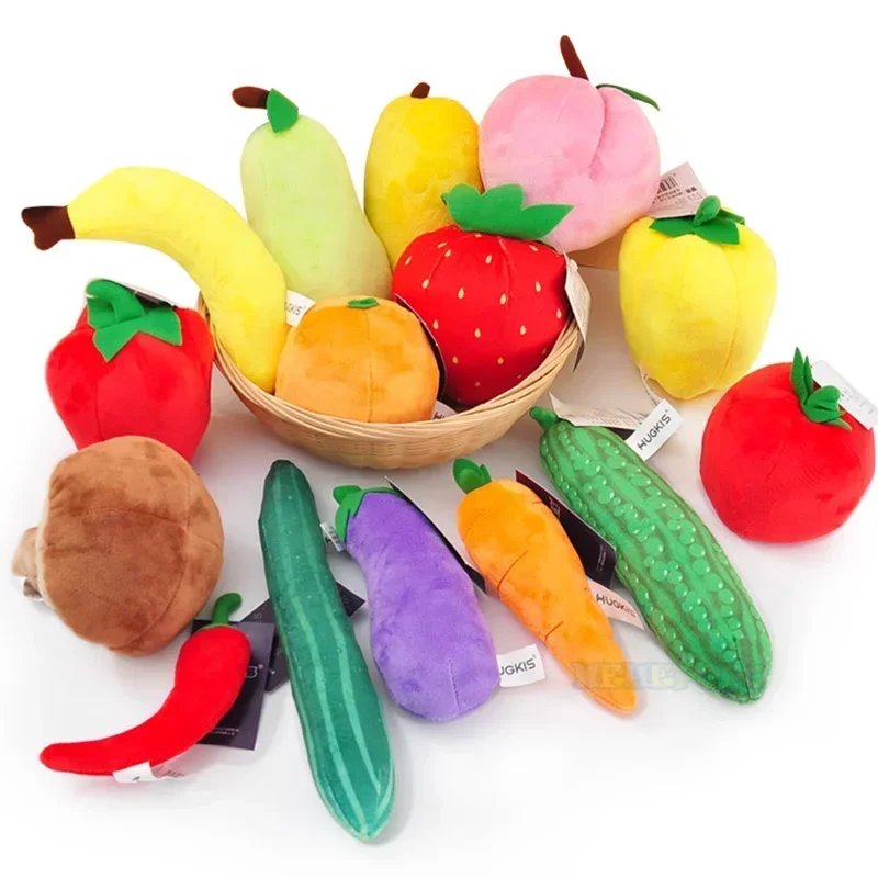 Aile fraise Fruits brocoli pastèque éducatif légumes en peluche doux peluche maison de jeu Simulation Fruits légumes