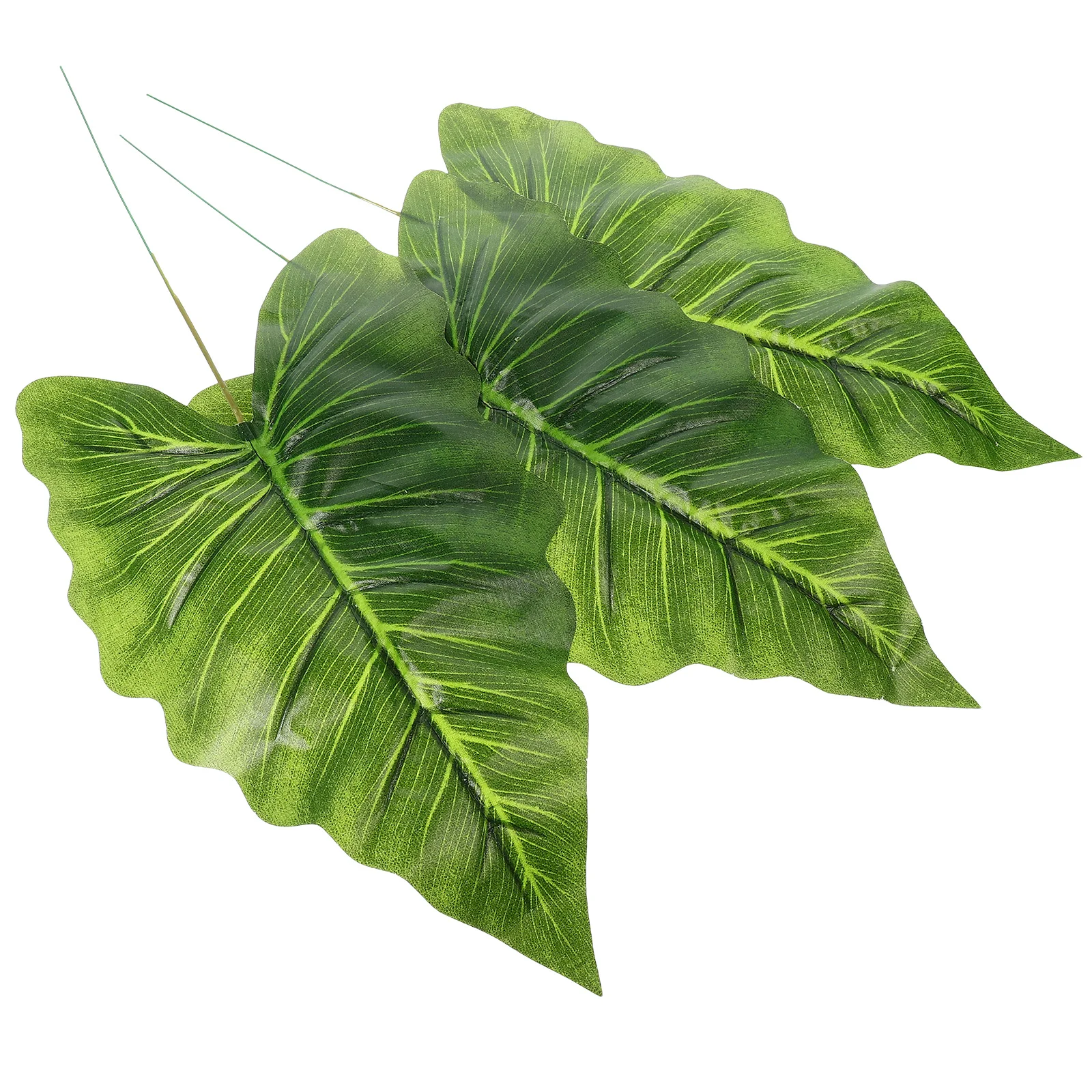 

3pcs Artificial Plant Leaves Faux Greenery Garland Leaf for Home Balcony Office Decoration Realistic Tropical DIY Layout